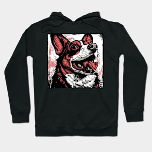 Retro Art Pembroke Welsh Corgi Dog Lover Hoodie